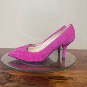 Kate Spade Pink Rose Suede Vero Cuoio Heels Size 6.5